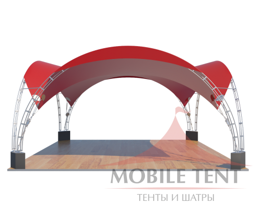 Арочный шатёр 10х10 — 100 м² Схема 3