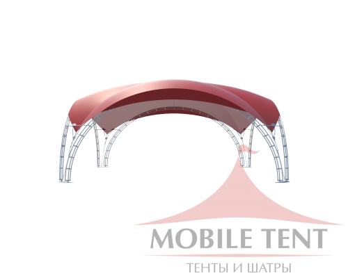 Арочный шатёр 10х10 — 100 м²(V) Схема 3