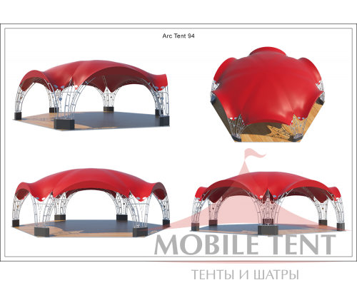 Арочный шатёр 12х10 — 94 м² Схема 5