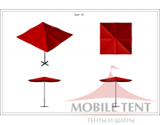 Зонт уличный для кафе Desert 4х4 Схема 1